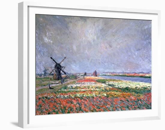 Tulip Fields Near Leiden, 1886-Claude Monet-Framed Giclee Print