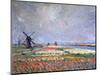 Tulip Fields Near Leiden, 1886-Claude Monet-Mounted Giclee Print