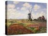 Tulip Fields with the Rijnsburg Windmill, 1886-Claude Monet-Stretched Canvas