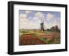 Tulip Fields with the Rijnsburg Windmill, 1886-Claude Monet-Framed Premium Giclee Print