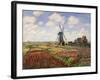 Tulip Fields with the Rijnsburg Windmill, 1886-Claude Monet-Framed Giclee Print