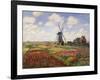 Tulip Fields with the Rijnsburg Windmill, 1886-Claude Monet-Framed Giclee Print