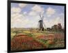 Tulip Fields with the Rijnsburg Windmill, 1886-Claude Monet-Framed Giclee Print