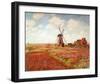 Tulip Fields with the Rijnsburg Windmill-Claude Monet-Framed Art Print