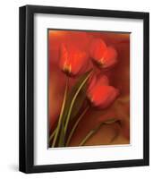 Tulip Fiesta in Red and Yellow II-Richard Sutton-Framed Art Print