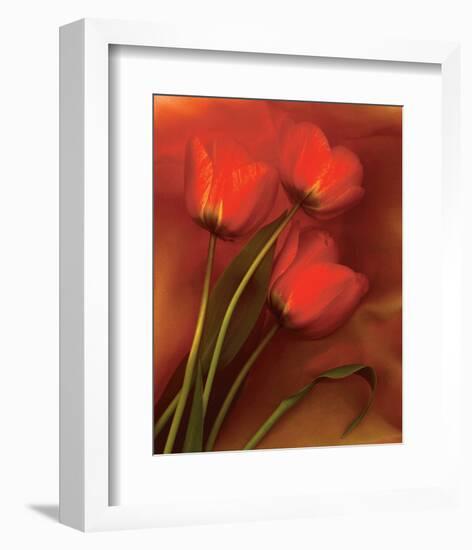 Tulip Fiesta in Red and Yellow II-Richard Sutton-Framed Art Print