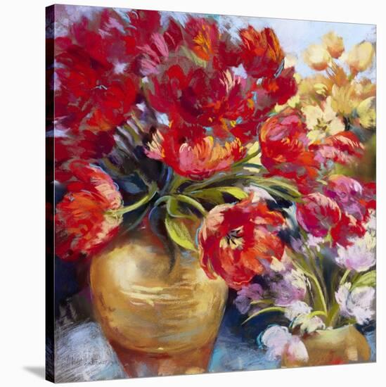 Tulip Firework-Nel Whatmore-Stretched Canvas