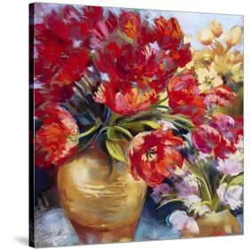 Tulip Firework-Nel Whatmore-Stretched Canvas