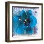 Tulip Fresco (blue)-Erin Clark-Framed Art Print