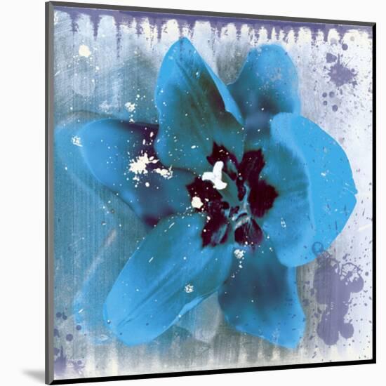 Tulip Fresco (blue)-Erin Clark-Mounted Art Print