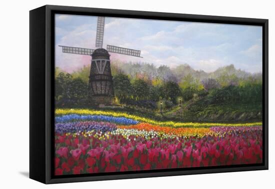 Tulip Garden-Bonnie B. Cook-Framed Stretched Canvas