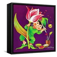 Tulip Touch-Up - Jack & Jill-Ruth Bendel-Framed Stretched Canvas