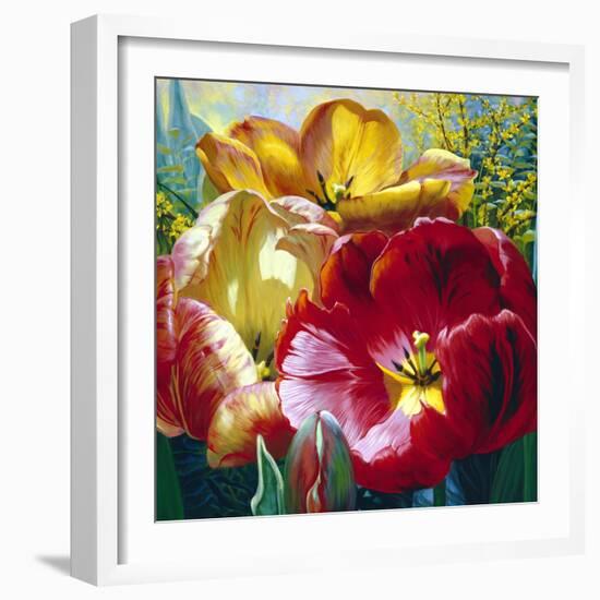 Tulip Trio-Elizabeth Horning-Framed Giclee Print