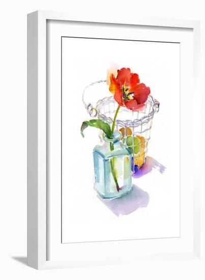 Tulip with Egg Basket, 2014-John Keeling-Framed Giclee Print