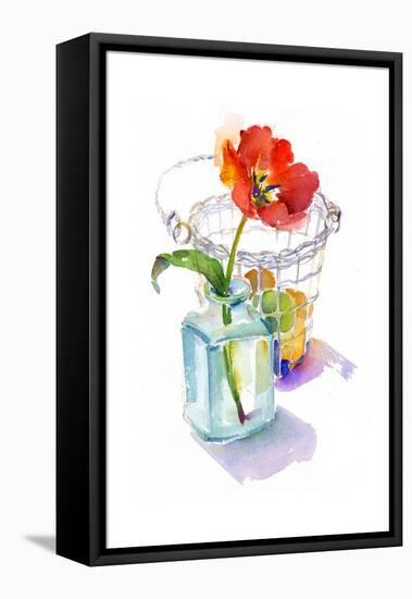 Tulip with Egg Basket, 2014-John Keeling-Framed Stretched Canvas