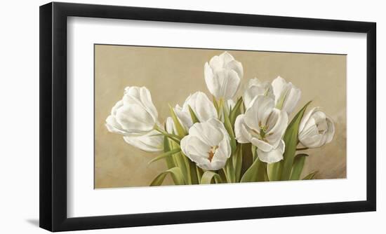 Tulipani bianchi-Serena Biffi-Framed Art Print