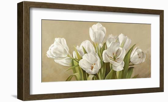 Tulipani bianchi-Serena Biffi-Framed Art Print