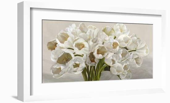 Tulipes blanches-Leonardo Sanna-Framed Art Print