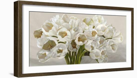 Tulipes blanches-Leonardo Sanna-Framed Art Print