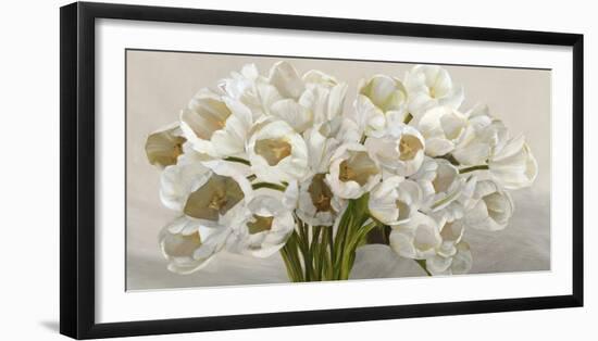 Tulipes blanches-Leonardo Sanna-Framed Art Print