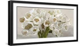 Tulipes blanches-Leonardo Sanna-Framed Art Print