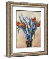 Tulips, 1885-Claude Monet-Framed Premium Giclee Print