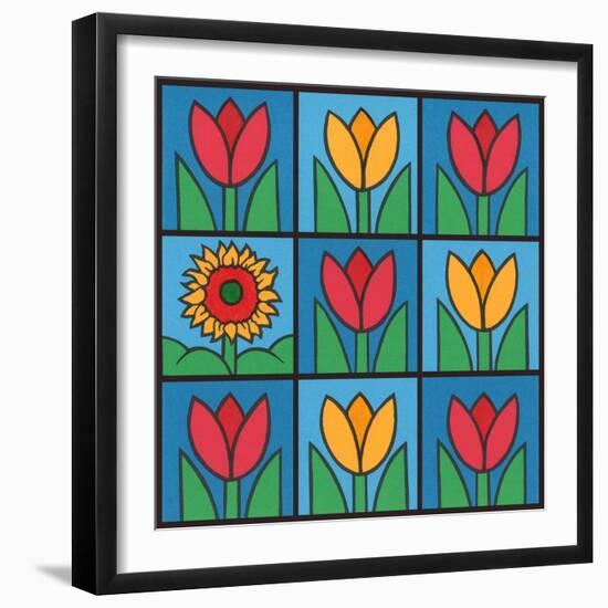 Tulips 1-Denny Driver-Framed Giclee Print