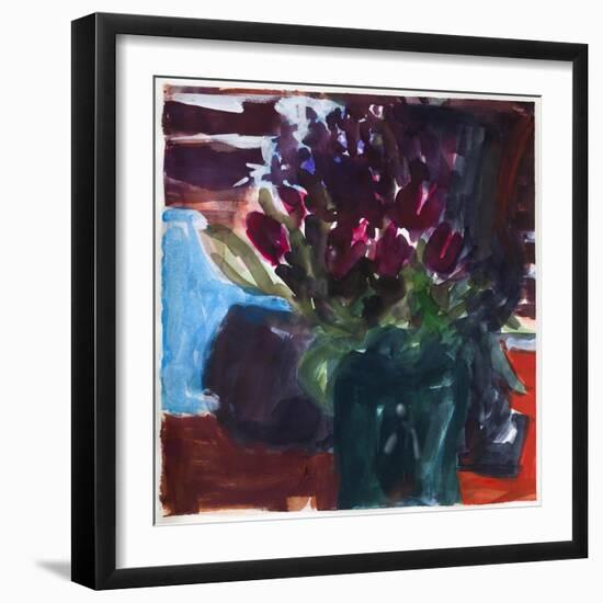 Tulips,2017(watercolour-Julie Held-Framed Giclee Print