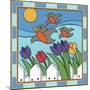 Tulips 3 with Melody the Songbird-Denny Driver-Mounted Giclee Print