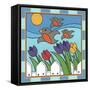 Tulips 3 with Melody the Songbird-Denny Driver-Framed Stretched Canvas