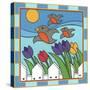 Tulips 3 with Melody the Songbird-Denny Driver-Stretched Canvas