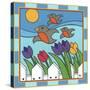 Tulips 3 with Melody the Songbird-Denny Driver-Stretched Canvas