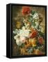 Tulips, an Opium Poppy, Hyacinths, Anemones, Auricolas, Convolvuli, a Peony and Other Flowers, 1782-Wybrand Hendriks-Framed Stretched Canvas