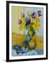 Tulips and Anemones with a Pot of Violets, 2010-Joan Thewsey-Framed Giclee Print