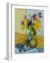 Tulips and Anemones with a Pot of Violets, 2010-Joan Thewsey-Framed Giclee Print