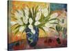 Tulips and Cherries-Lorraine Platt-Stretched Canvas