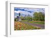 Tulips and George Washington statue, Boston, Massachusetts, USA-Russ Bishop-Framed Photographic Print