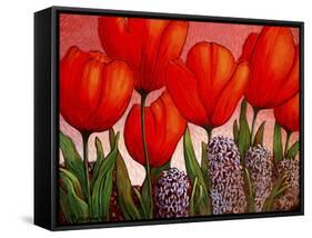 Tulips and Hyacinths-John Newcomb-Framed Stretched Canvas