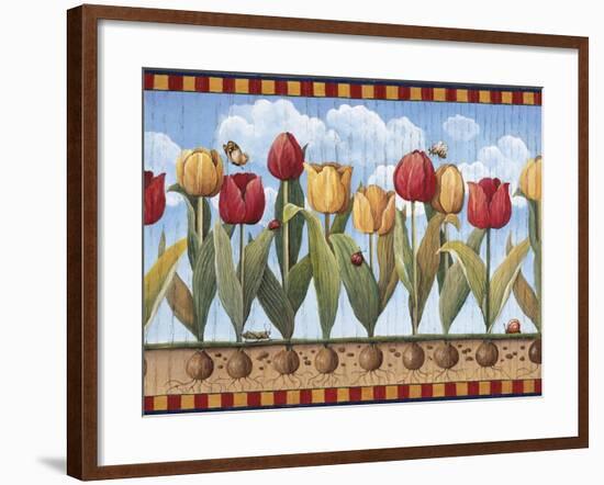 Tulips and Insects-Lisa Audit-Framed Giclee Print