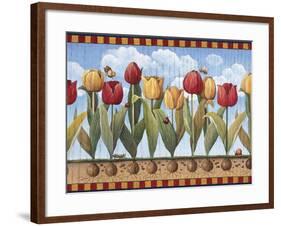 Tulips and Insects-Lisa Audit-Framed Giclee Print