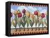 Tulips and Insects-Lisa Audit-Framed Stretched Canvas