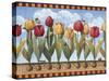 Tulips and Insects-Lisa Audit-Stretched Canvas