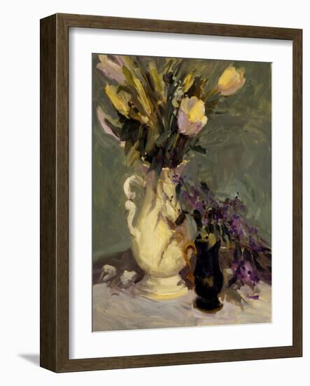 Tulips and Lavender-Allayn Stevens-Framed Art Print