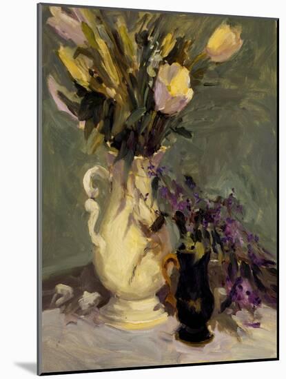 Tulips and Lavender-Allayn Stevens-Mounted Art Print