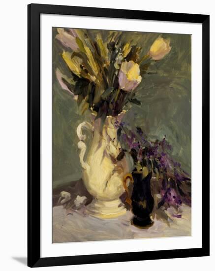 Tulips and Lavender-Allayn Stevens-Framed Art Print