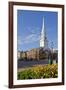 Tulips and North Church in Market Square. Portsmouth, New Hampshire-Jerry & Marcy Monkman-Framed Photographic Print