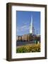 Tulips and North Church in Market Square. Portsmouth, New Hampshire-Jerry & Marcy Monkman-Framed Photographic Print