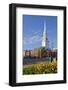 Tulips and North Church in Market Square. Portsmouth, New Hampshire-Jerry & Marcy Monkman-Framed Photographic Print