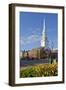 Tulips and North Church in Market Square. Portsmouth, New Hampshire-Jerry & Marcy Monkman-Framed Photographic Print