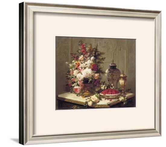 Tulips and Other Flowers-Jean Baptiste Claude Robie-Framed Art Print